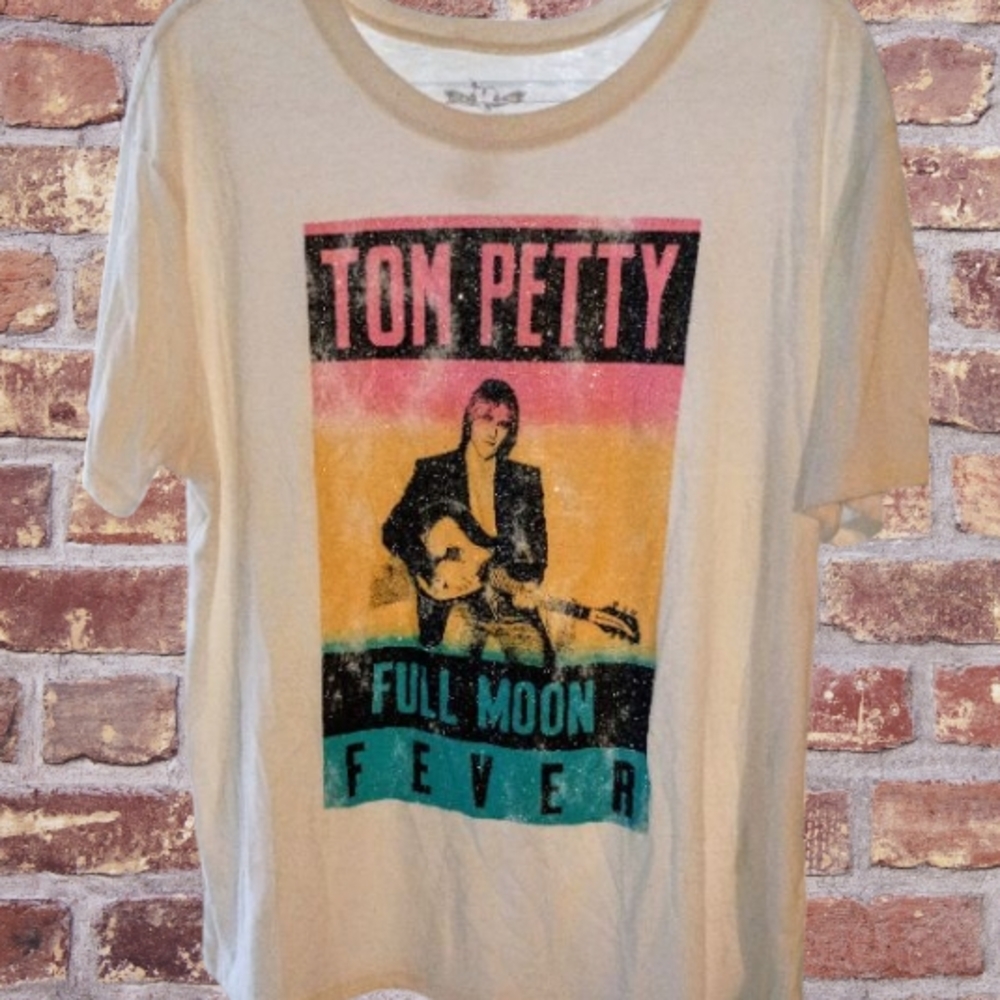 Tom Petty Hybrid Apparel Large Colorful T-shirt Glitter Accent